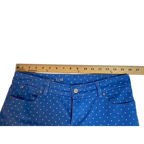 Talbots Signature Slim Crop Blue and White Polka Dots Pants Size 6P/28 - Picture 4 of 9